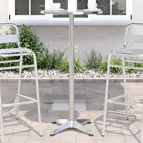 vidaXL Tuinbartafel in hoogte verstelbaar Ø59,5x70/109,5 cm, Tuin en Terras, Tuintafels, Nieuw, Verzenden