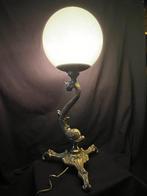 Tafellamp - Dolphin ornament - Messing, Antiek en Kunst, Curiosa en Brocante