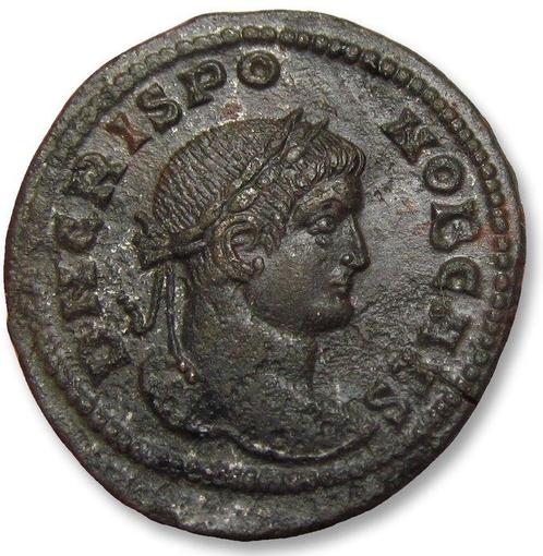 Romeinse Rijk. Crispus as Caesar. Follis Lugdunum (Lyon), Postzegels en Munten, Munten | Europa | Niet-Euromunten