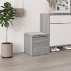 vidaXL Opbergbox met lade 40,5x40x40 cm bewerkt hout grijs, Verzenden, Nieuw