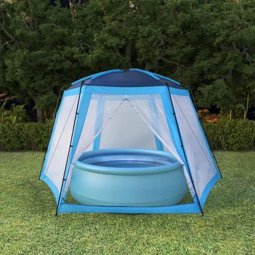 vidaXL Zwembadtent 500x433x250 cm stof blauw, Tuin en Terras, Zwembaden, Nieuw, Verzenden