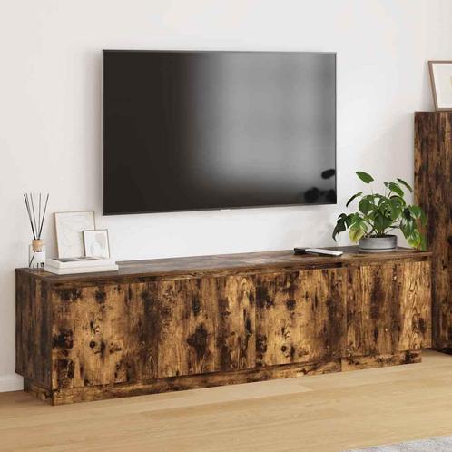 vidaXL TV-kast met LED Gerookt eiken 180 x 38 x 49 cm, Huis en Inrichting, Kasten |Televisiemeubels, Nieuw, Verzenden