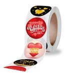500 Stickers Labels Rol Love & Valentine rol sluit etiketten