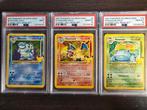 The Pokémon Company - 3 Graded card - Blastoise, Charizard,, Hobby en Vrije tijd, Verzamelkaartspellen | Pokémon, Nieuw