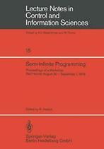 Semi-Infinite Programming : Proceedings of a Wo. Hettich,, Hettich, R., Verzenden