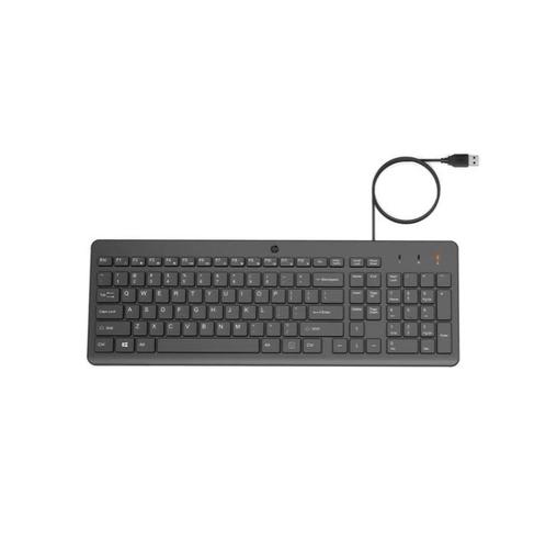 Toetsenbord - Azerty - Zwart HP 150 Wired - (Elektronica), Computers en Software, Muizen, Nieuw, Verzenden