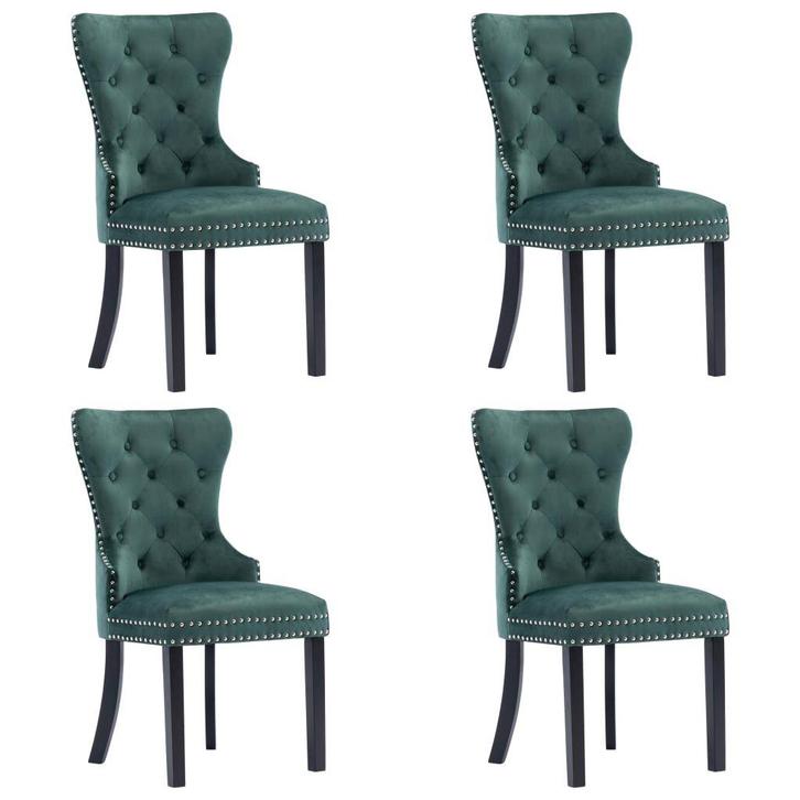 Stoelen Eetkamer Donkergroen | OP = OP | Korting Pakken!, Huis en Inrichting, Stoelen, Overige kleuren, Twee, Nieuw, Stof, Verzenden