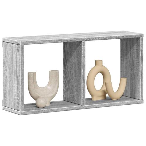 vidaXL Wandkast 60x16x30 cm bewerkt hout grijs sonoma eiken, Huis en Inrichting, Kasten | Wandmeubels, Nieuw, Verzenden