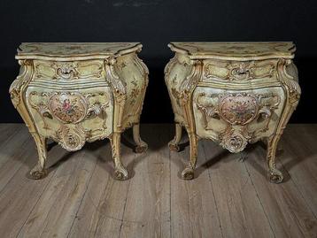 Splendida coppia di comodini barocco veneziani - Nachtkastje beschikbaar voor biedingen