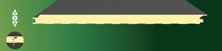 Geïsoleerde wandpanelen 60mm (verborgen bevestiging), Doe-het-zelf en Bouw, Dakpannen en Dakbedekking, Ophalen of Verzenden