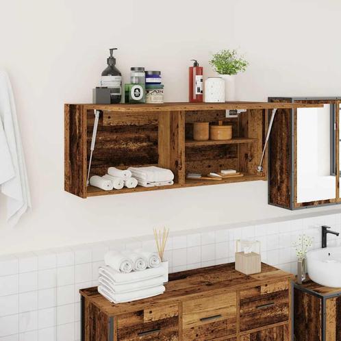 vidaXL Badkamerwandkast 100x25x40 cm bewerkt hout oud, Huis en Inrichting, Tafels | Kaptafels, Nieuw, Verzenden