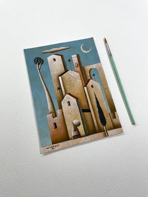 Mirabasso - La Passeggiata Prima DellIncontro, Antiek en Kunst, Kunst | Schilderijen | Modern