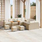 vidaXL Tuinbank Set 14 pcs beige en crèmekleurig 110 x 55 x, Tuin en Terras, Verzenden, Nieuw