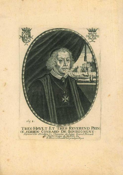 Portrait of Adrianus Conrardus van Bourgondie, Antiek en Kunst, Kunst | Etsen en Gravures