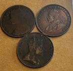 Hongkong. Victoria-George V. 1 Cent 1877,-1923 (Lot of 3, Postzegels en Munten