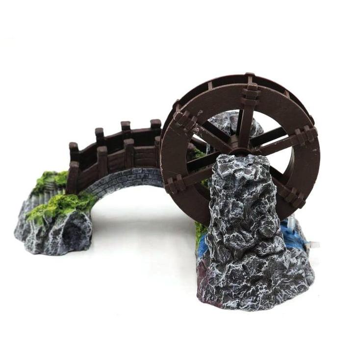 Brug en waterrad met luchtaansluiting medium OS-284 - aquari, Dieren en Toebehoren, Vissen | Aquaria en Toebehoren, Sierelement