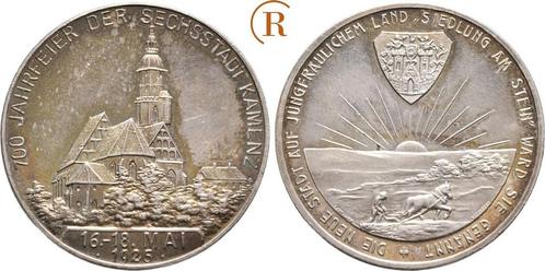 Zilver medaille auf 700 Jahrfeier der Stadt 1925 Kamenz S..., Postzegels en Munten, Penningen en Medailles, Verzenden