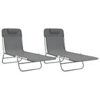 Ligbedden Grijs - Inklapbaar! Retour deal -40%, Tuin en Terras, Verzenden, Nieuw, Textileen