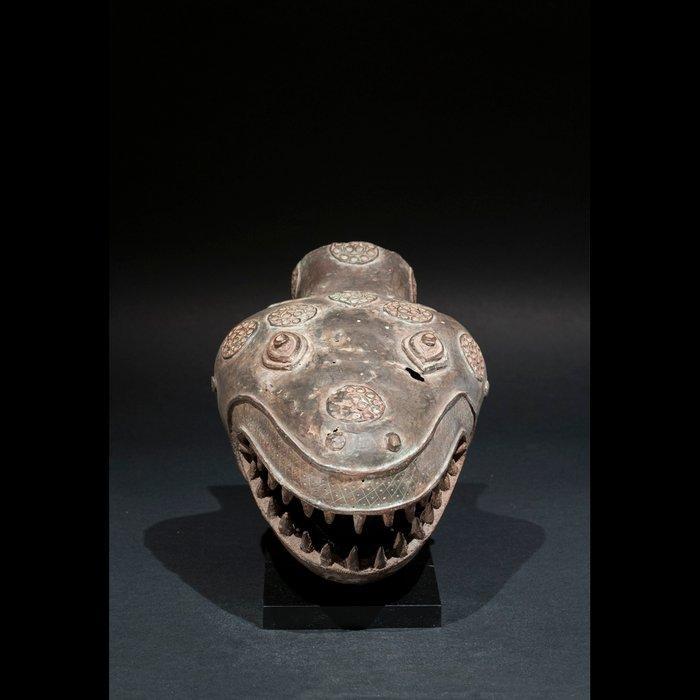 Slangenkop - oud brons - Royaume dIfé - Yoruba - Nigeria, Antiek en Kunst, Kunst | Niet-Westerse kunst