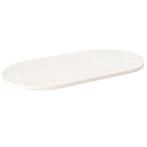 vidaXL Tafelblad ovaal 100x50x2,5 cm massief grenenhout wit, Verzenden, Nieuw