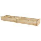 Plantenbakken - Houten - Verhoogd - 2 vakken - bruin, Tuin en Terras, Ophalen of Verzenden, Nieuw