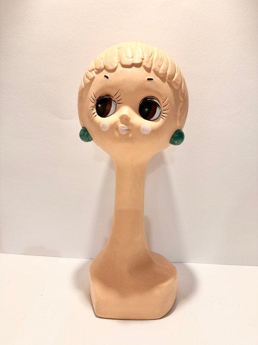Twiggy Mannequin Head - Mannequin - Plastic, Antiek en Kunst, Kunst | Designobjecten