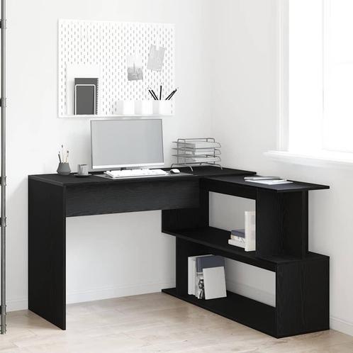 vidaXL Bureau Zwart eiken 200 x 50 x 76 cm Bewerkt hout, Huis en Inrichting, Bureaus, Nieuw, Verzenden