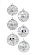 6x Discobal Ø 5 cm Klein Kerstballen Discobol Spiegelbol Ker, Ophalen of Verzenden, Nieuw