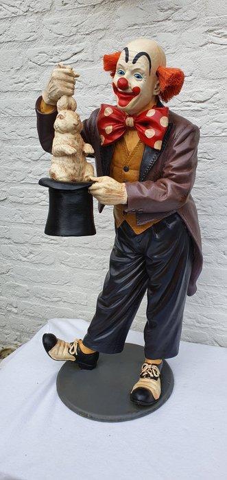 Jun Asilo - Jun Asilo - Figure - Clown met konijn uit hoge, Antiek en Kunst, Curiosa en Brocante