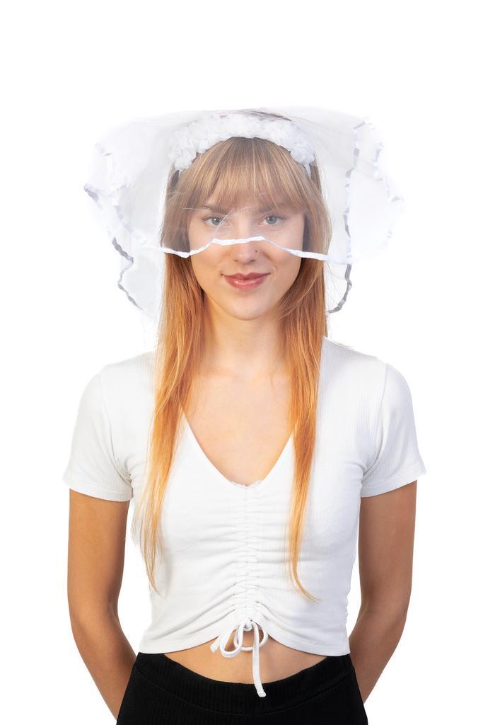Haarband Bruidssluier Wit Diadeem Bruid Sluier Witte Rozen B, Kleding | Dames, Carnavalskleding en Feestkleding, Nieuw, Ophalen of Verzenden