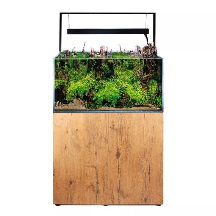 Osaka Ultrascape zwart 90x60x45cm aquarium + 4x LED verlicht, Dieren en Toebehoren, Vissen | Aquaria en Toebehoren, Leeg aquarium