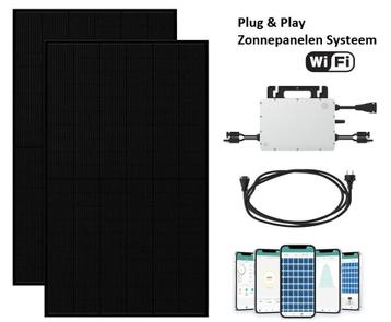 Plug en Play 2 zonnepanelen set 900w/940w met Micro omvormer, Ophalen of Verzenden, Compleet systeem