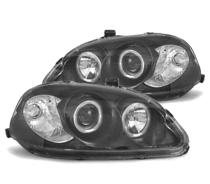 PHARES HONDA CIVIC 96-98 ANGEL EYES FOND NOIR, Auto-onderdelen, Verlichting, Verzenden
