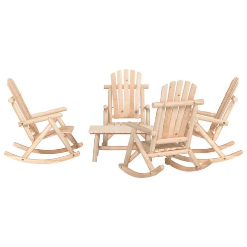 vidaXL 5-delige Loungeset massief vurenhout, Tuin en Terras, Tuinsets en Loungesets, Loungeset, Nieuw, Verzenden