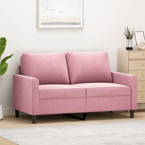 vidaXL Tweezitsbank 120 cm fluweel roze, Huis en Inrichting, Zetels | Zetels, Nieuw, Verzenden