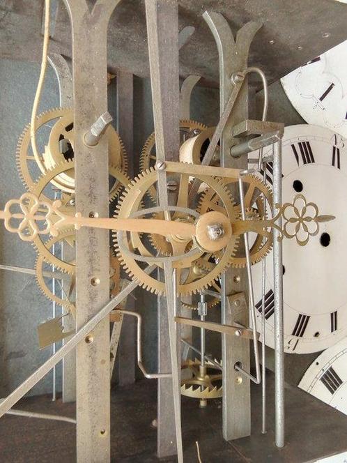 Klok - Messing - 1850-1900, Antiek en Kunst, Antiek | Klokken