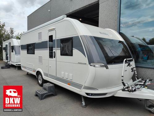 HOBBY Excellent 560 WFU - 2024 - Luifel, mover, fietsendrag., Caravans en Kamperen, Caravans, 1250 - 1500 kg, Fietsenrek, Gascomfoor