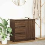 vidaXL Dressoir met lade 71x35x65 cm spaanplaat bruin, Huis en Inrichting, Kasten | Dressoirs, Verzenden, Nieuw
