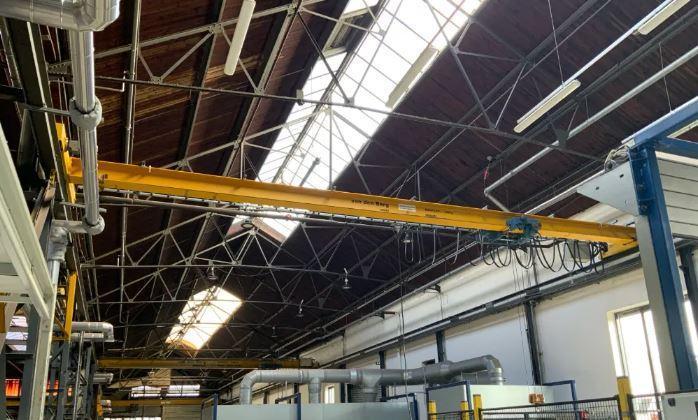 Demag enkelligger bovenloopkraan ± 11.360 mm x 1.6t  001460U, Doe-het-zelf en Bouw, Gereedschap | Overige machines, Gebruikt, Ophalen