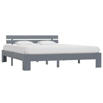 vidaXL Bedframe massief grenenhout grijs 180x200 cm, Huis en Inrichting, Slaapkamer | Bedden, Verzenden, Nieuw