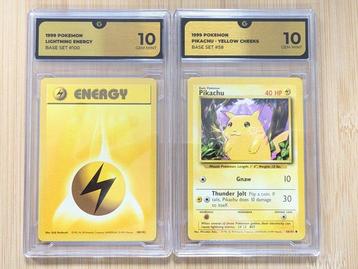 Pokémon - 2 Graded card - GRADED 10 - GG - BASE SET 1999 -, Nieuw