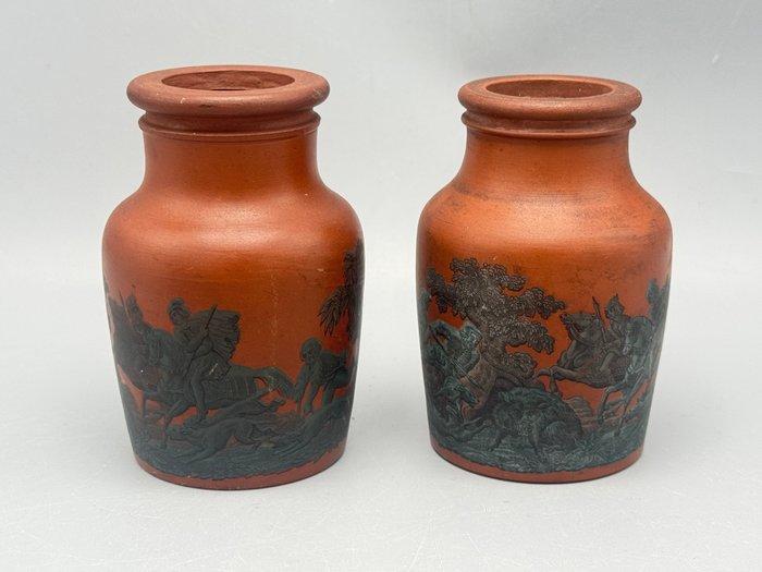 Pot (2) - Aardewerk - Engelse Prattware potten, Antiquités & Art, Antiquités | Verre & Cristal