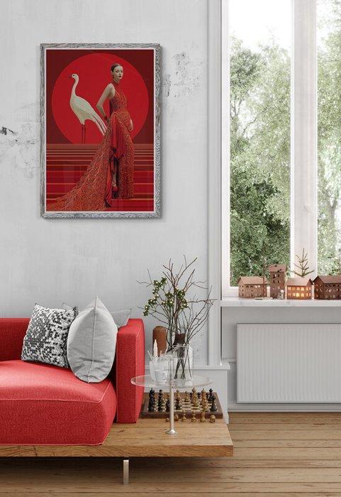 I_KONIQ - Total Red Woman and white Flamingo, Maison & Meubles, Maison & Meubles | Autre