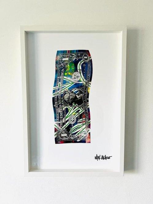 Karl Lagasse (1981) - ArtDollar 25 (avec cadre bois), Antiek en Kunst, Kunst | Schilderijen | Modern