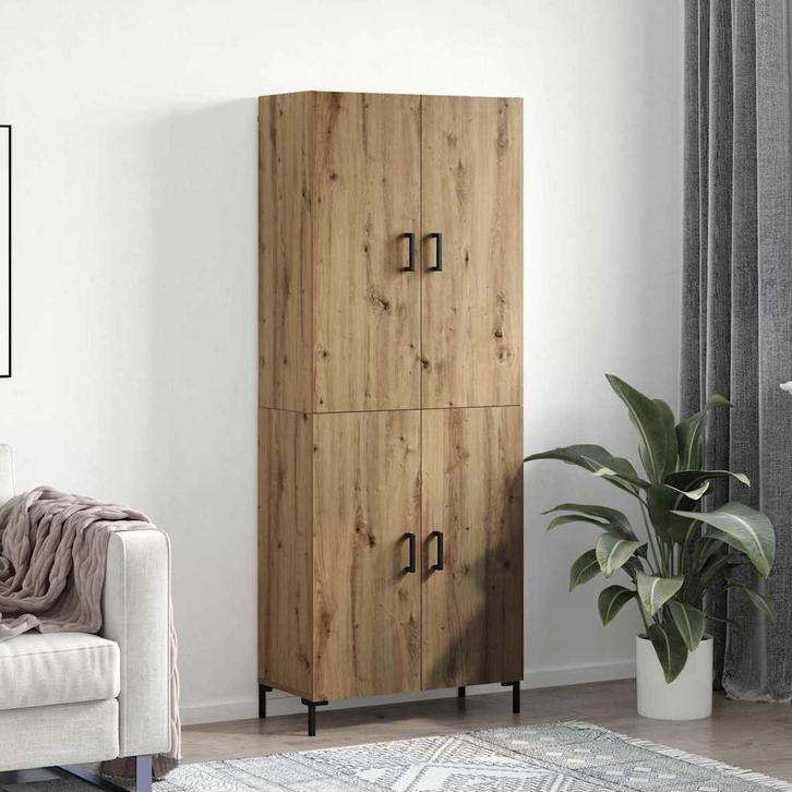 vidaXL Highboard 2 pcs artisanaal eikenkleurig 69.5 x 34 x, Huis en Inrichting, Kasten | Dressoirs, Nieuw, Verzenden