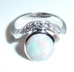 Ring - 14 karaat Witgoud - 1.95ct. tw. Opaal - Diamant -, Nieuw
