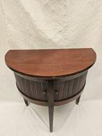 Armoire - Petit coffre ancien avec porte coulissante. - Bois