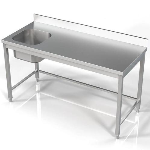 Spoeltafel | RVS | 1 Spoelbak (Links) | Achteropstand |, Zakelijke goederen, Horeca | Keukenapparatuur, Nieuw in verpakking, Verzenden