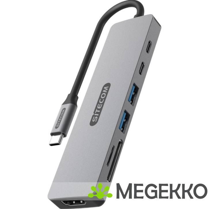 Sitecom 7 in 1 USB-C Power Delivery Multiport Adapter - 2x, Computers en Software, Overige Computers en Software, Nieuw, Verzenden