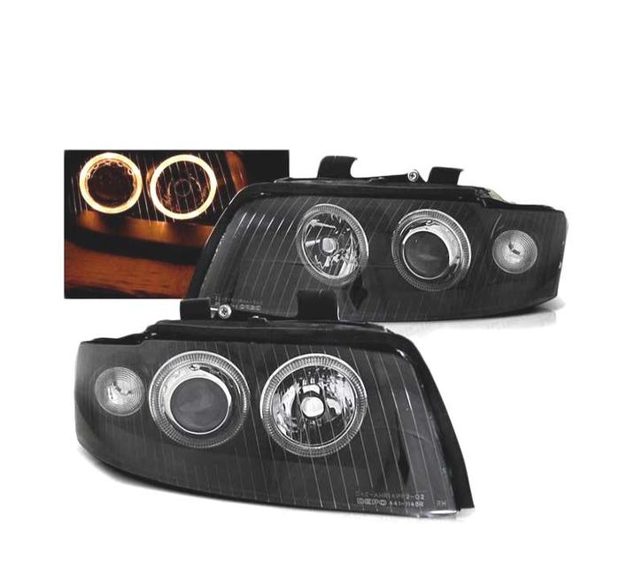 PHARES ANGEL EYES POUR AUDI A4 00-04 FOND NOIR XÉNON D1S, Auto-onderdelen, Verlichting, Verzenden